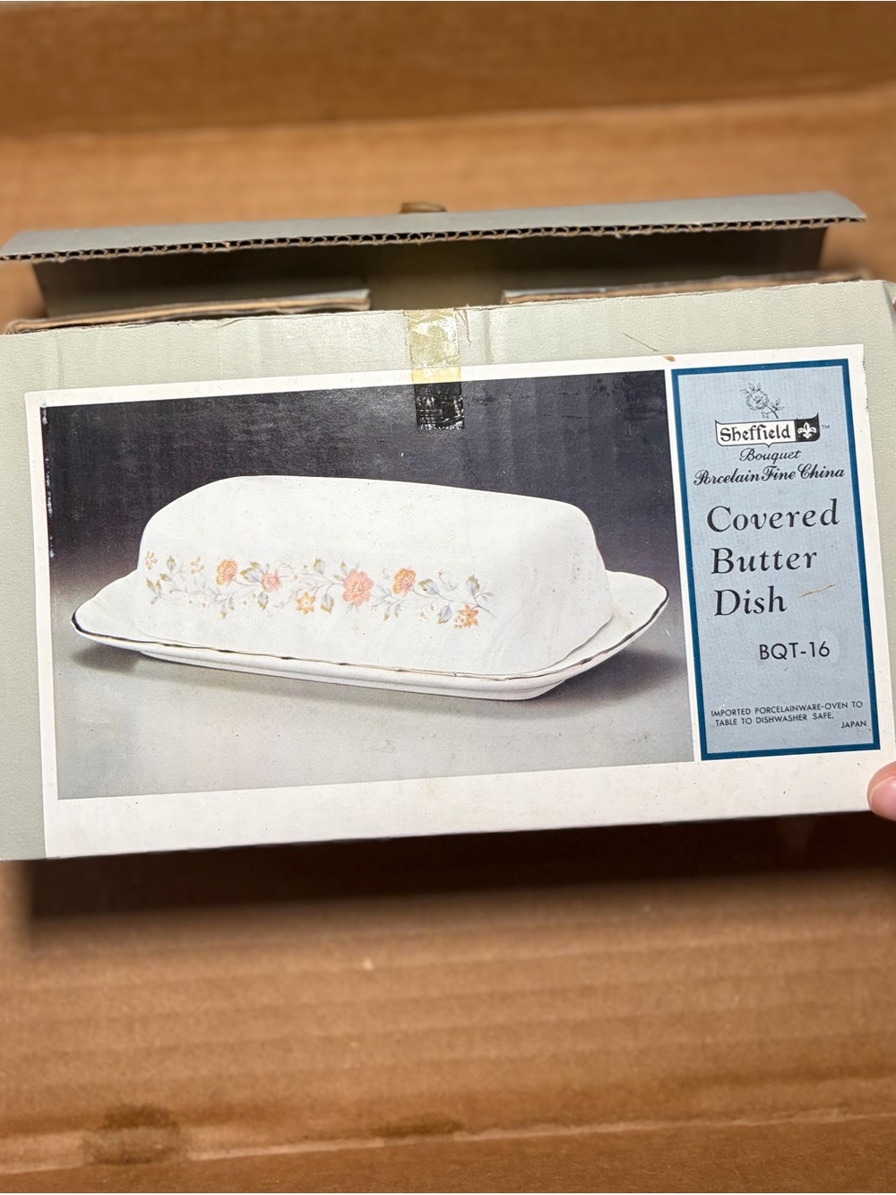 Sheffield Bouquet Porcelain Covered Butter Dish 🧈